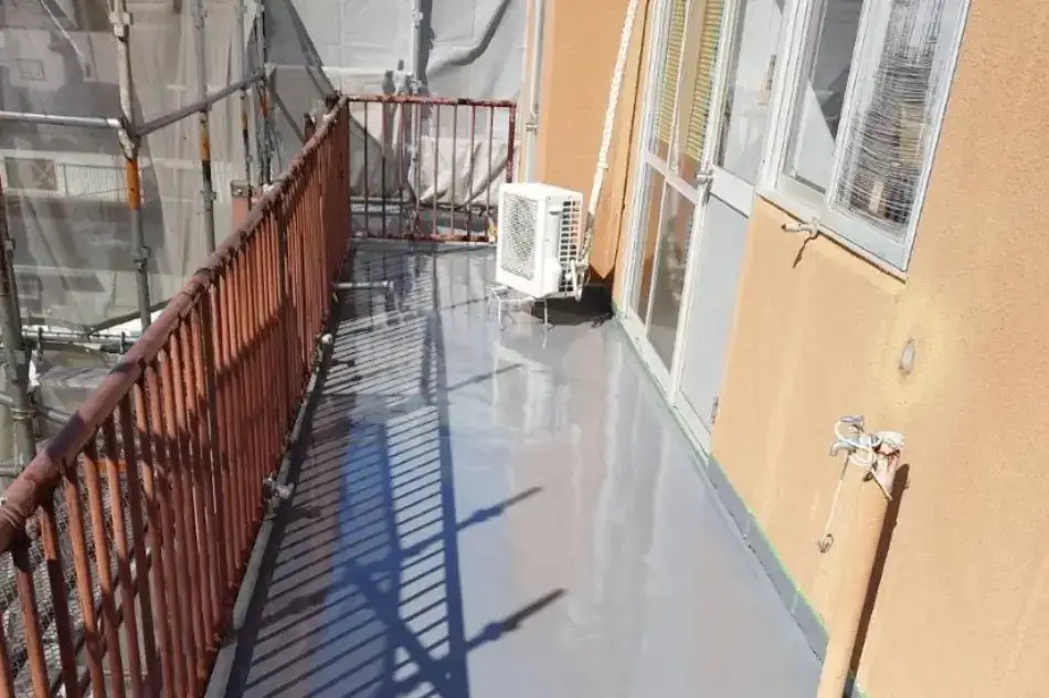 寺社関連施設ベランダ防水加工